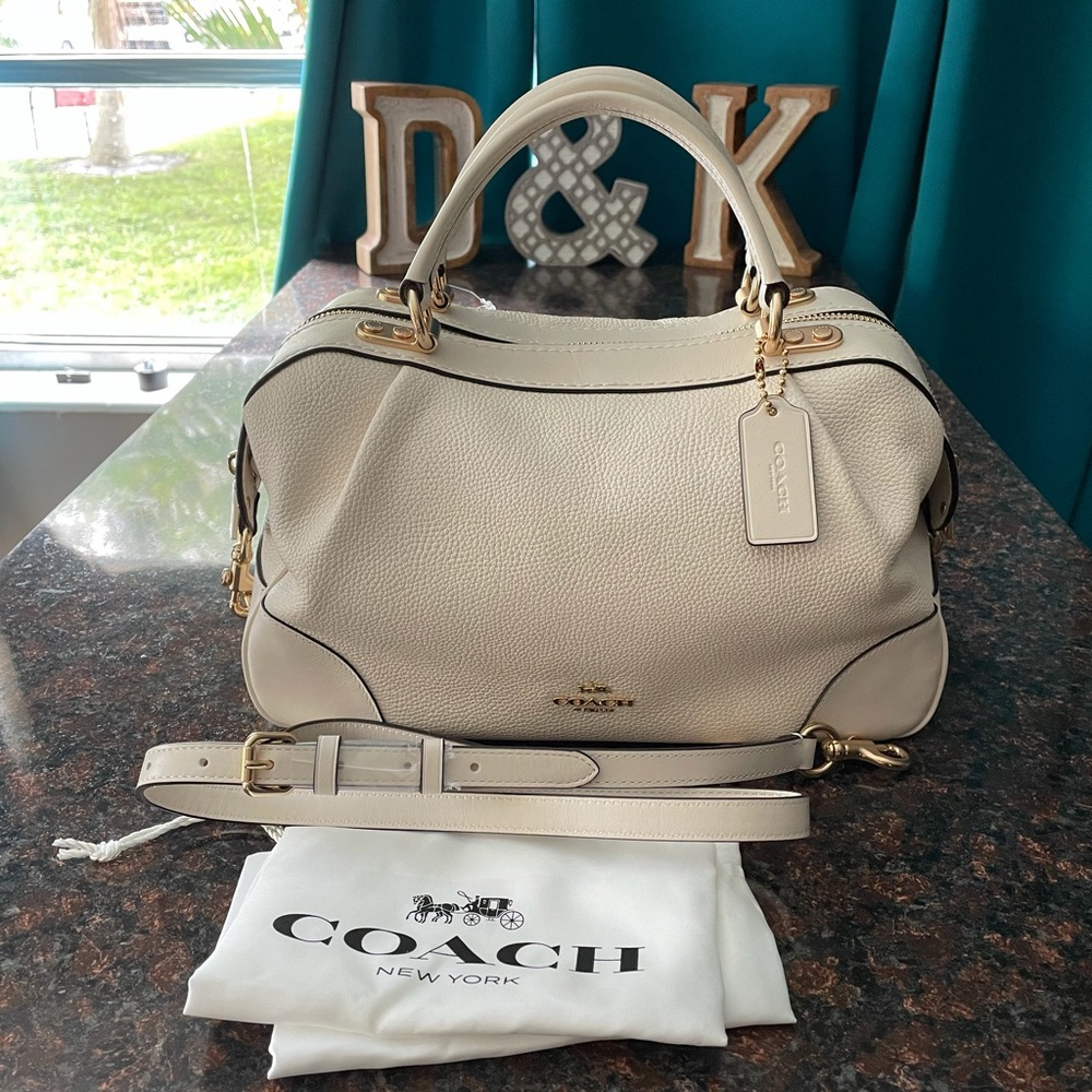 Coach Lane Satchel in Chalk 69621